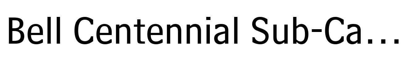 Bell Centennial Sub-Caption Cyrillic
